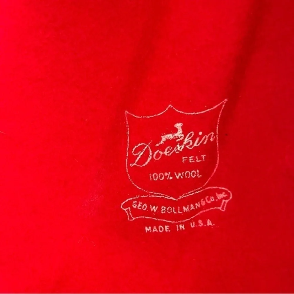 Geo W Bollman &‎ Co Vintage Red 100% Wool Hat